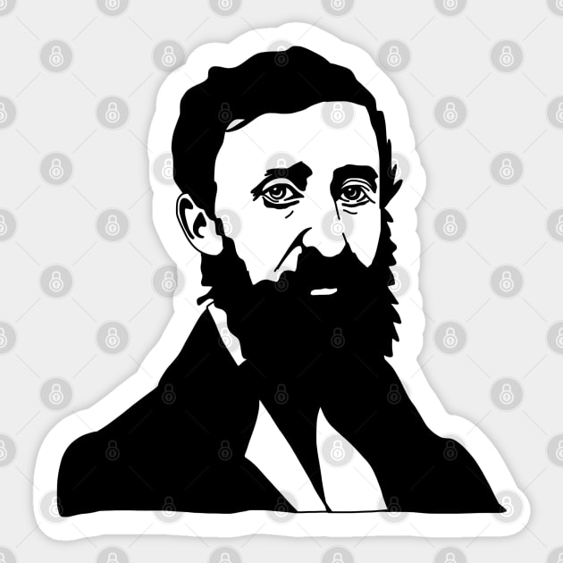 Henry David Thoreau Sticker by faiiryliite